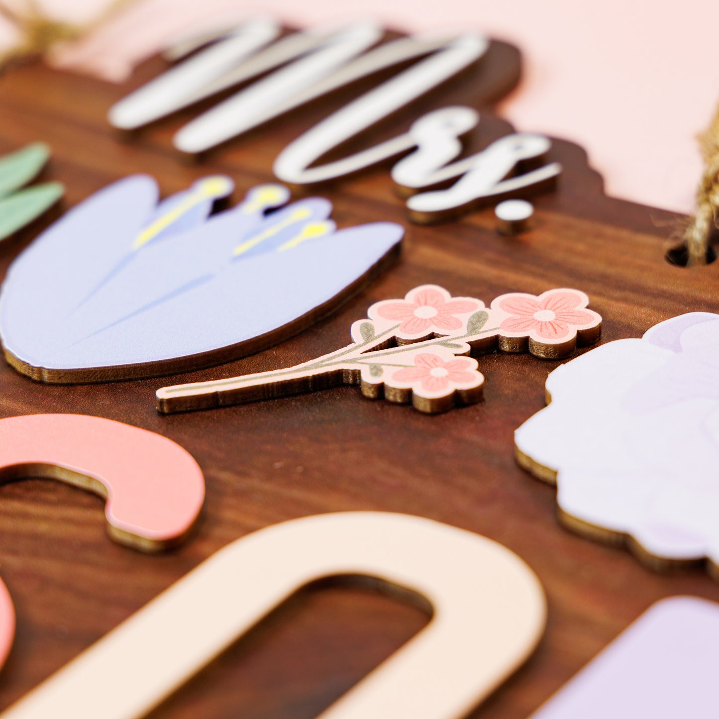 Custom Kindergarten Teacher Daisy Wooden Name Sign