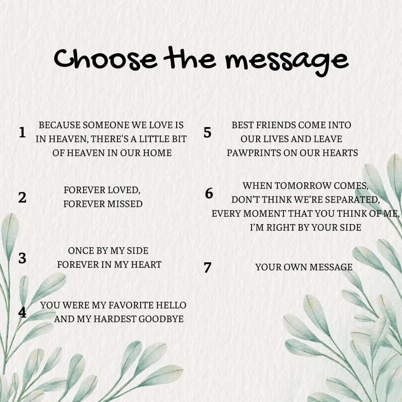 Custom Memorial Dog Collar Frame