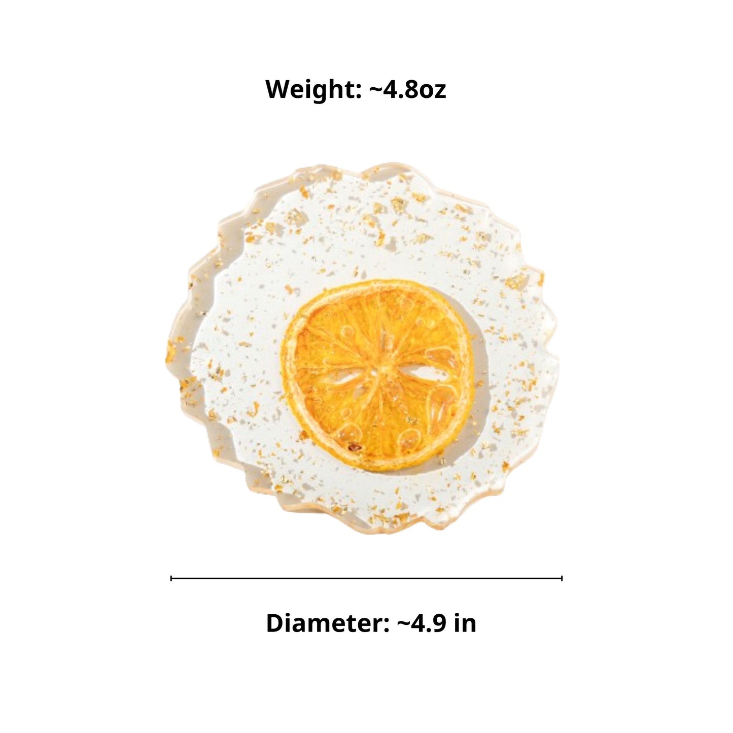 Dried Citrus Waterproof Resin Coaster