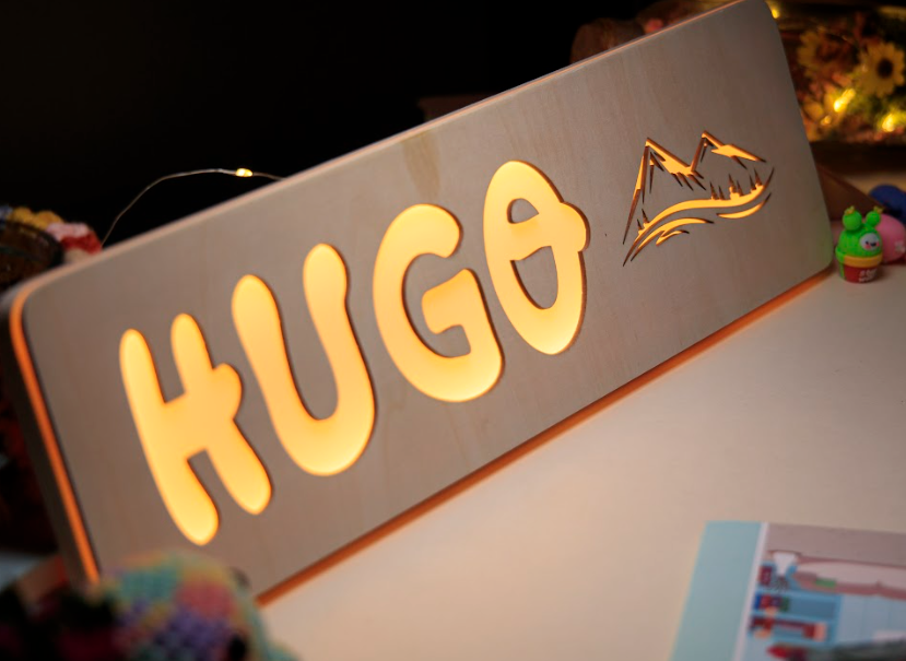 Custom Baby’s Name Wooden Night Light