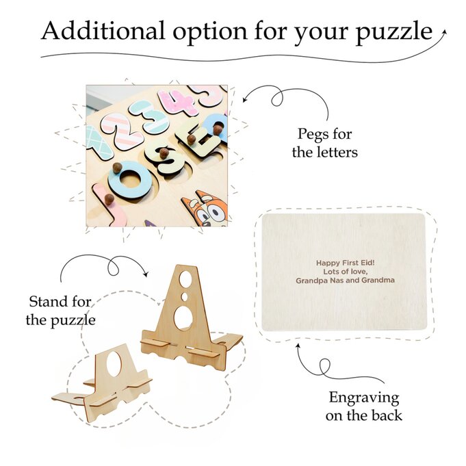 Personalized Baby Train Wooden Name Puzzle