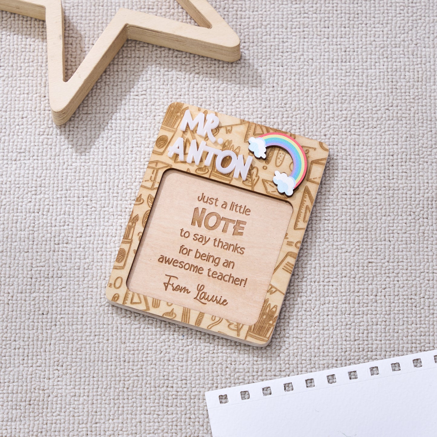 Personalized Teacher Sticky Note Holder for Teacher Gifts