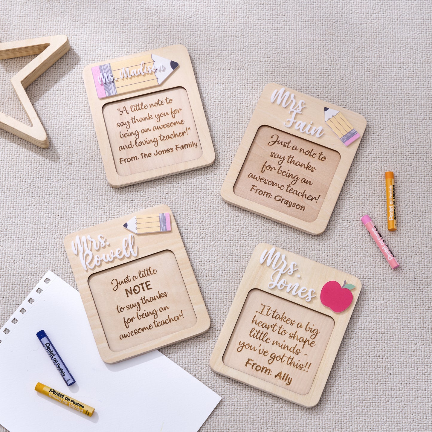 Personalized Teacher Sticky Note Holder for Teacher Gifts