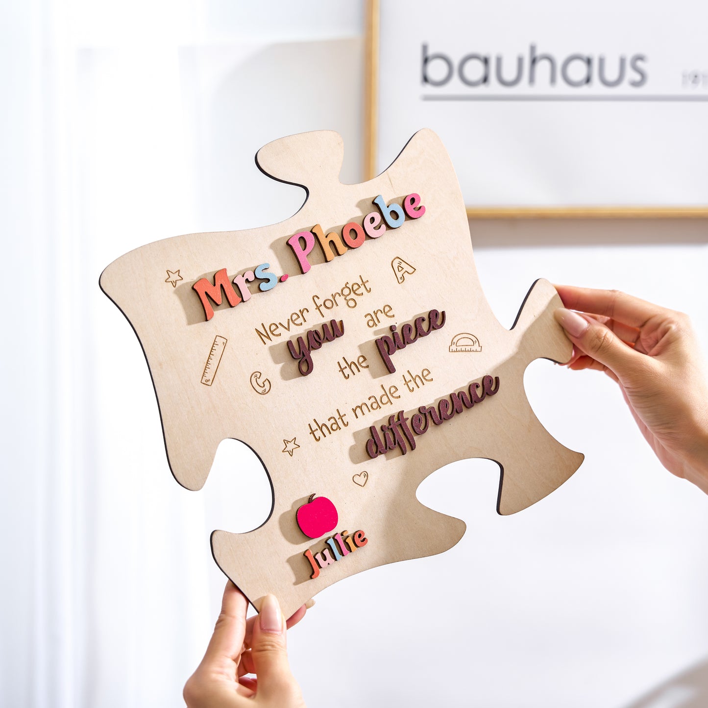 Personalized Teacher Puzzle Piece Keepsake for Teacher Gifts