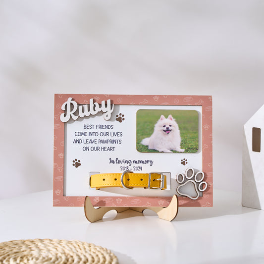 Personalized Pet Photo Collar Frame Sign