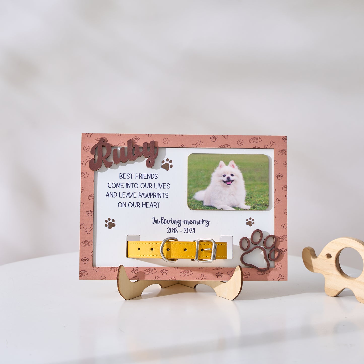 Personalized Pet Photo Collar Frame Sign