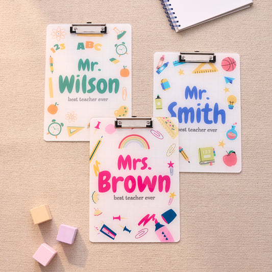 Custom Kindergarten Teacher Clipboard