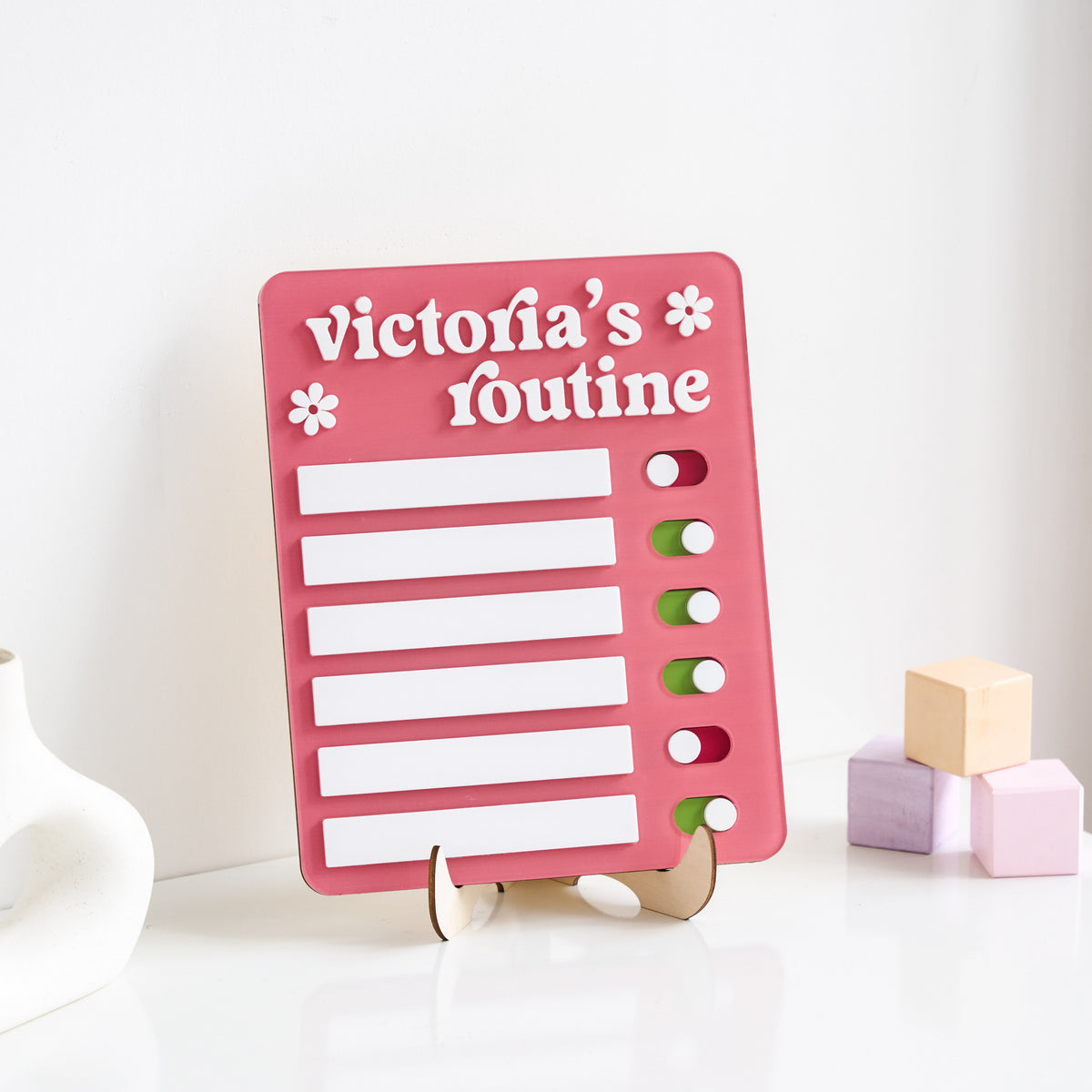 Sold Routine Chart Personalized Sliding Routine Chart – Craftstoy