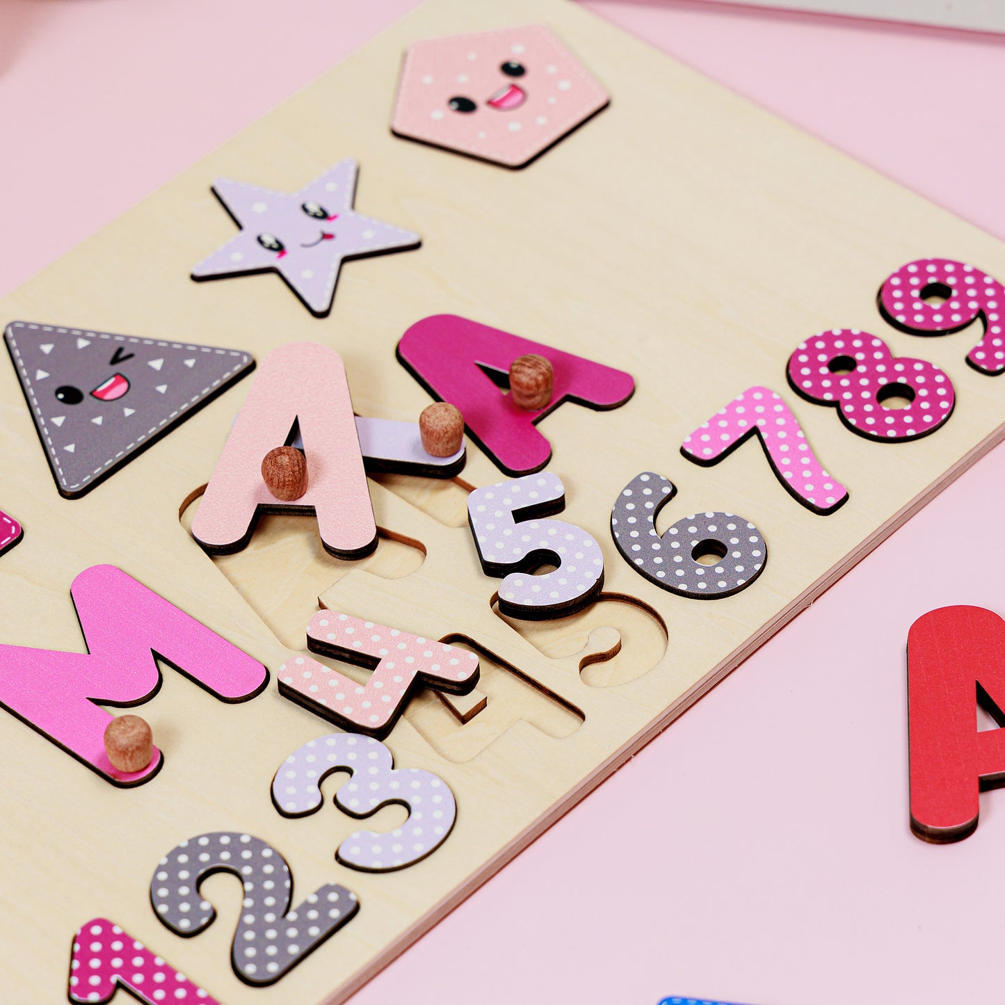 Personalized Baby Geometry Wooden Name Puzzle