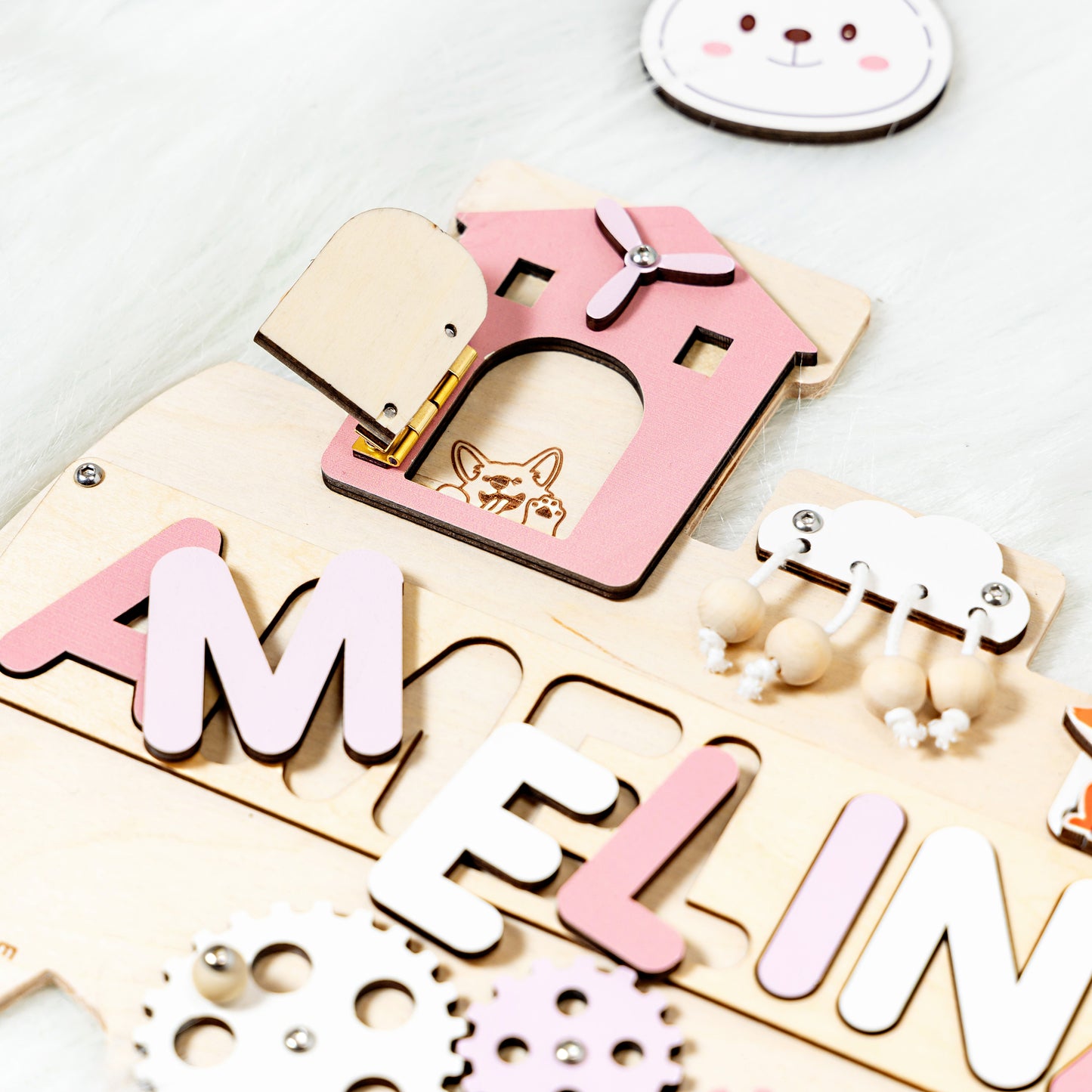 Personalized Baby Train Busy Board