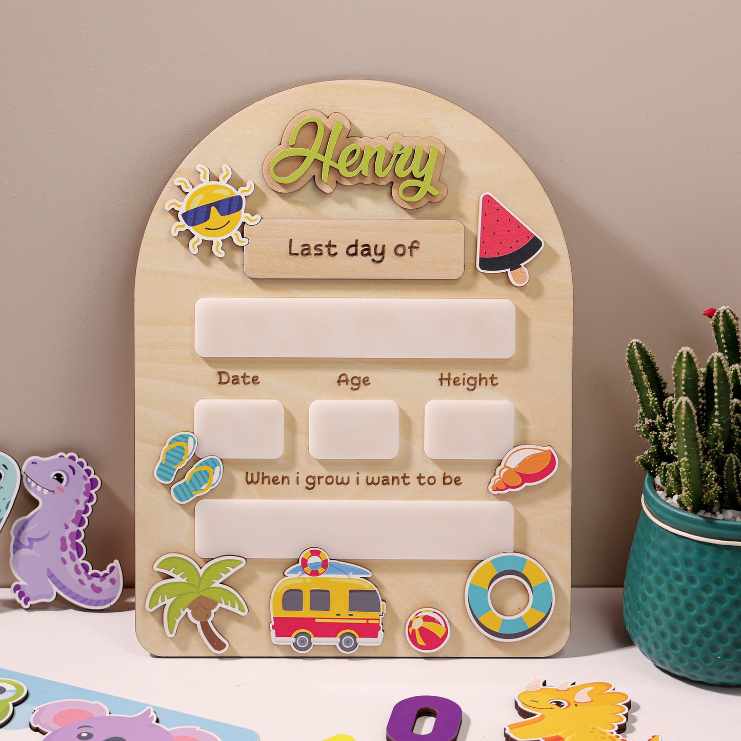 Personalized Summer First/Last Day of School Sign