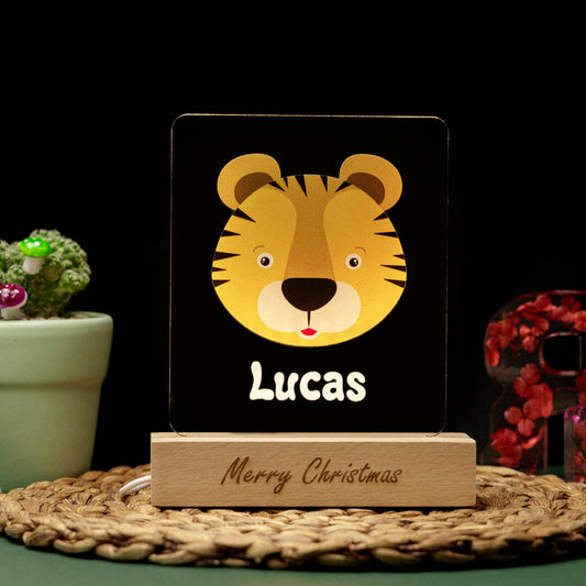 Custom Baby’s Tiger Name Night Light