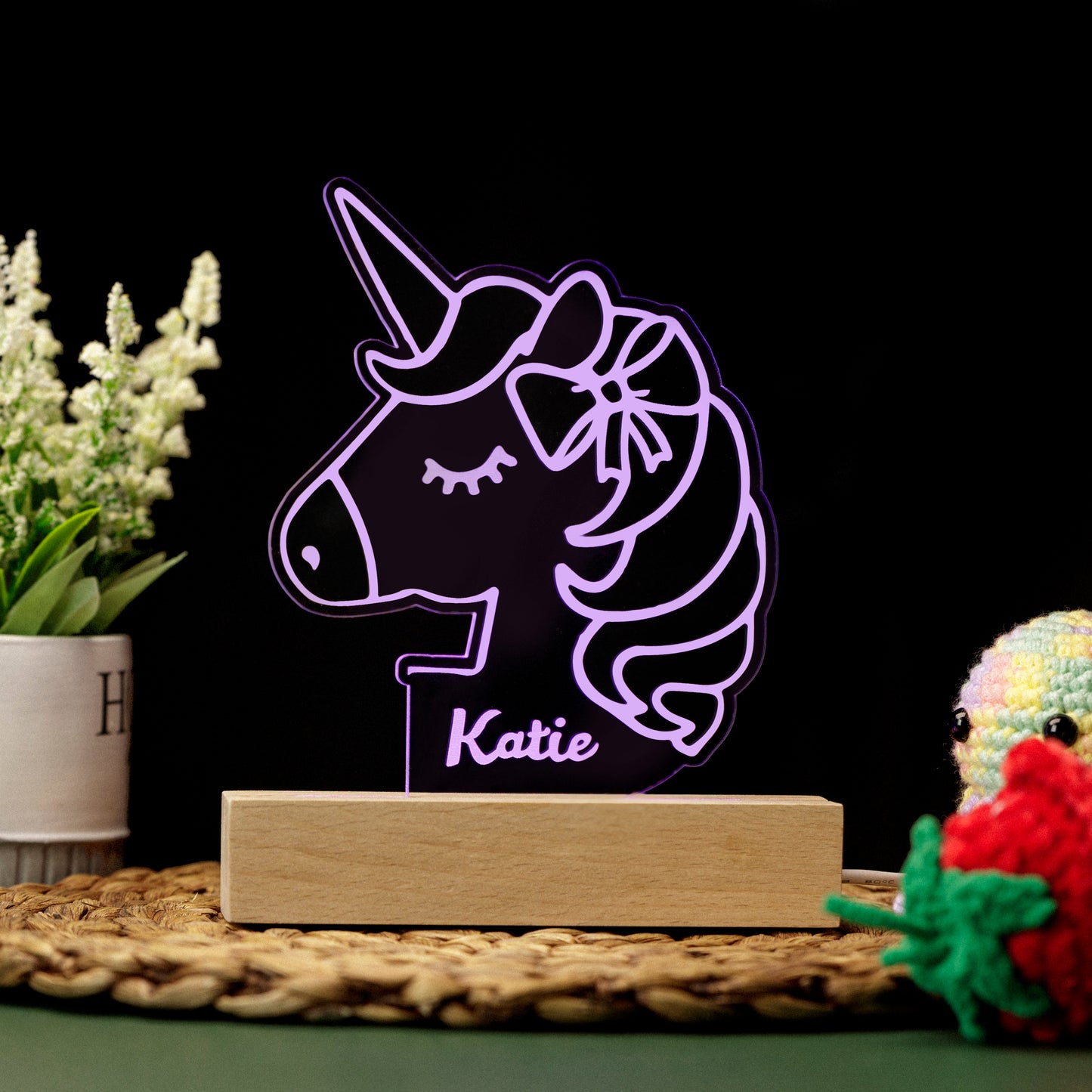 Custom Baby’s Unicorn Name Night Light