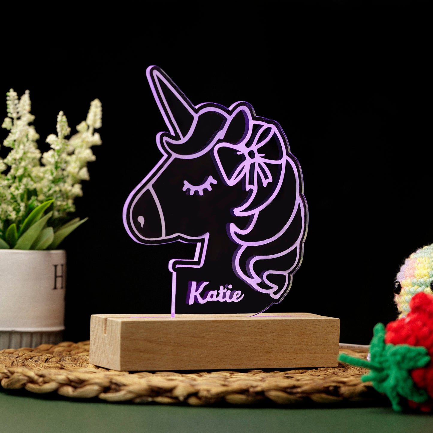 Custom Baby’s Unicorn Name Night Light