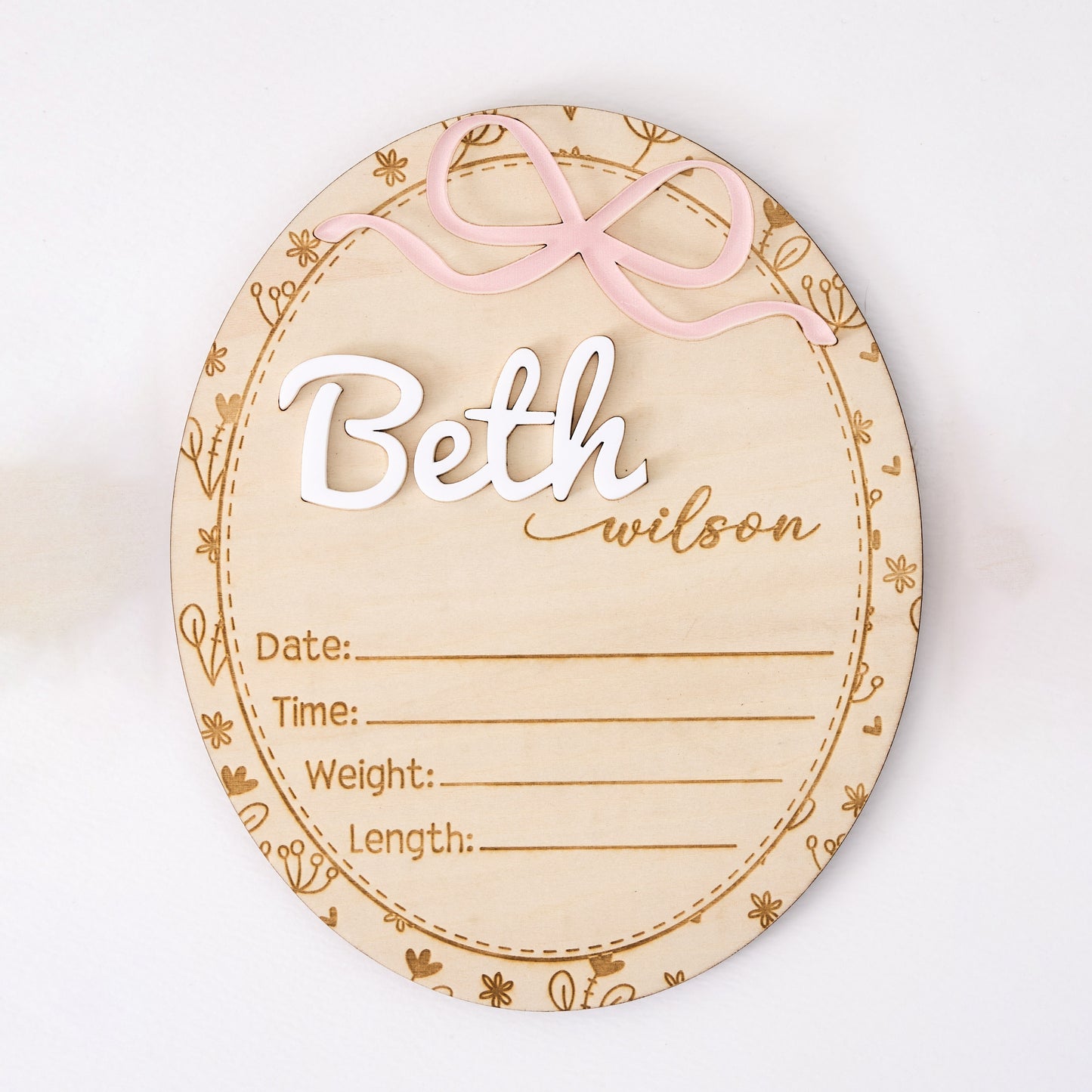 Custom Baby Birth Announcement Birth Stats Sign