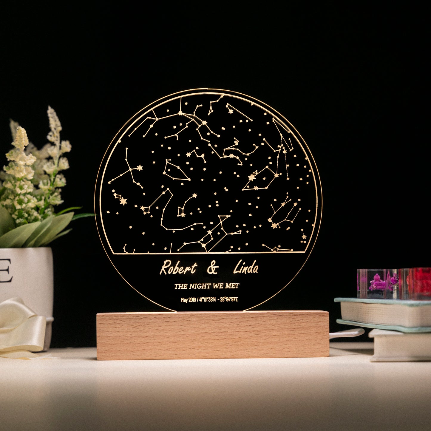 Custom Constellation Star Map Night Light