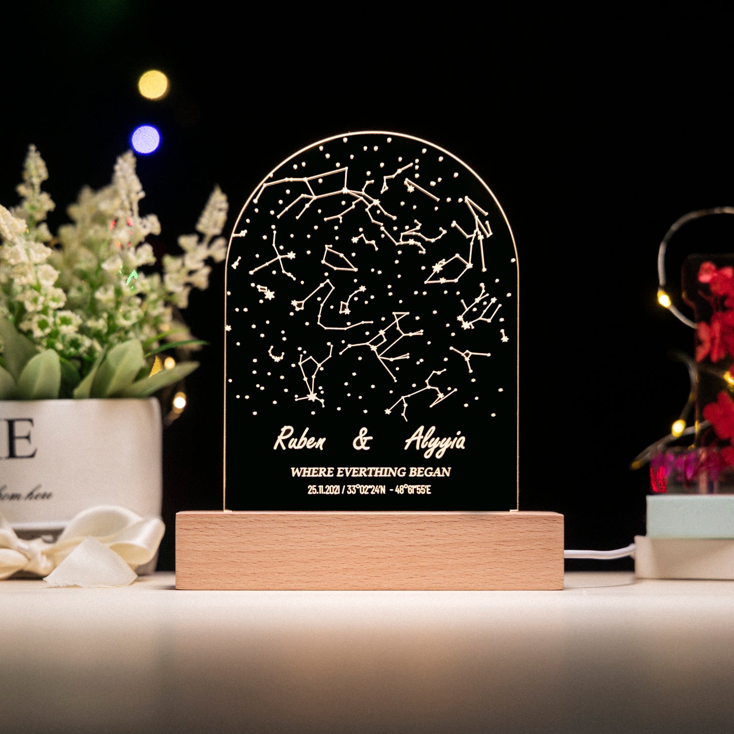 Custom Constellation Star Map Night Light