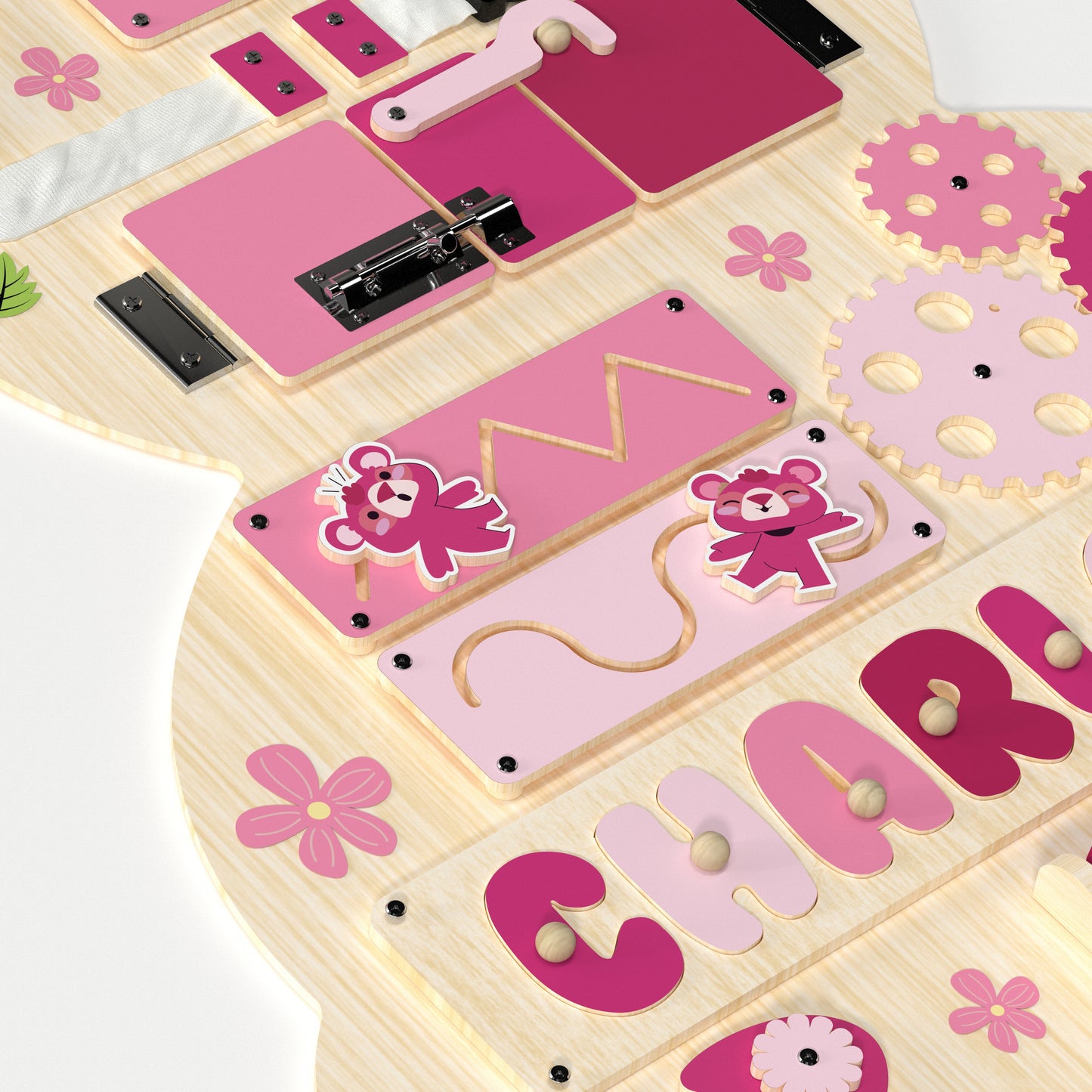 Custom Baby Bear Busy Board