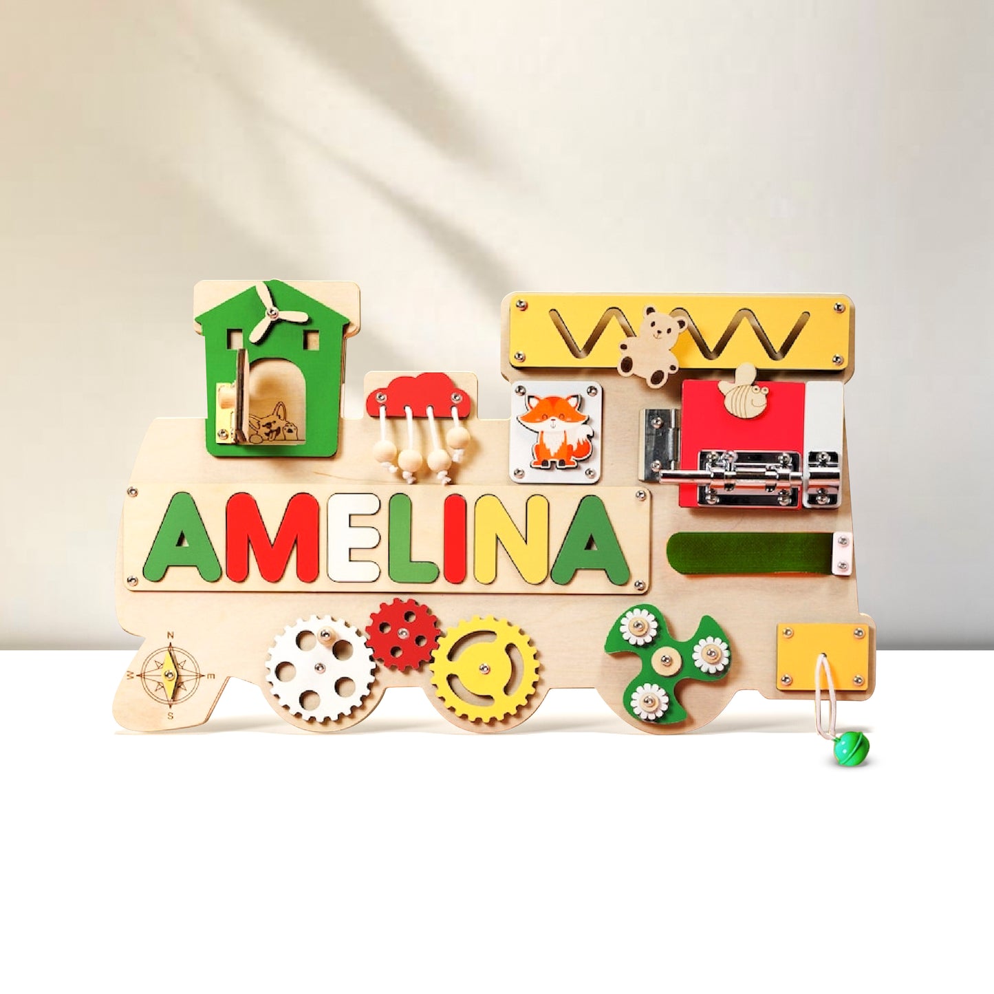 Personalized Baby Train Busy Board