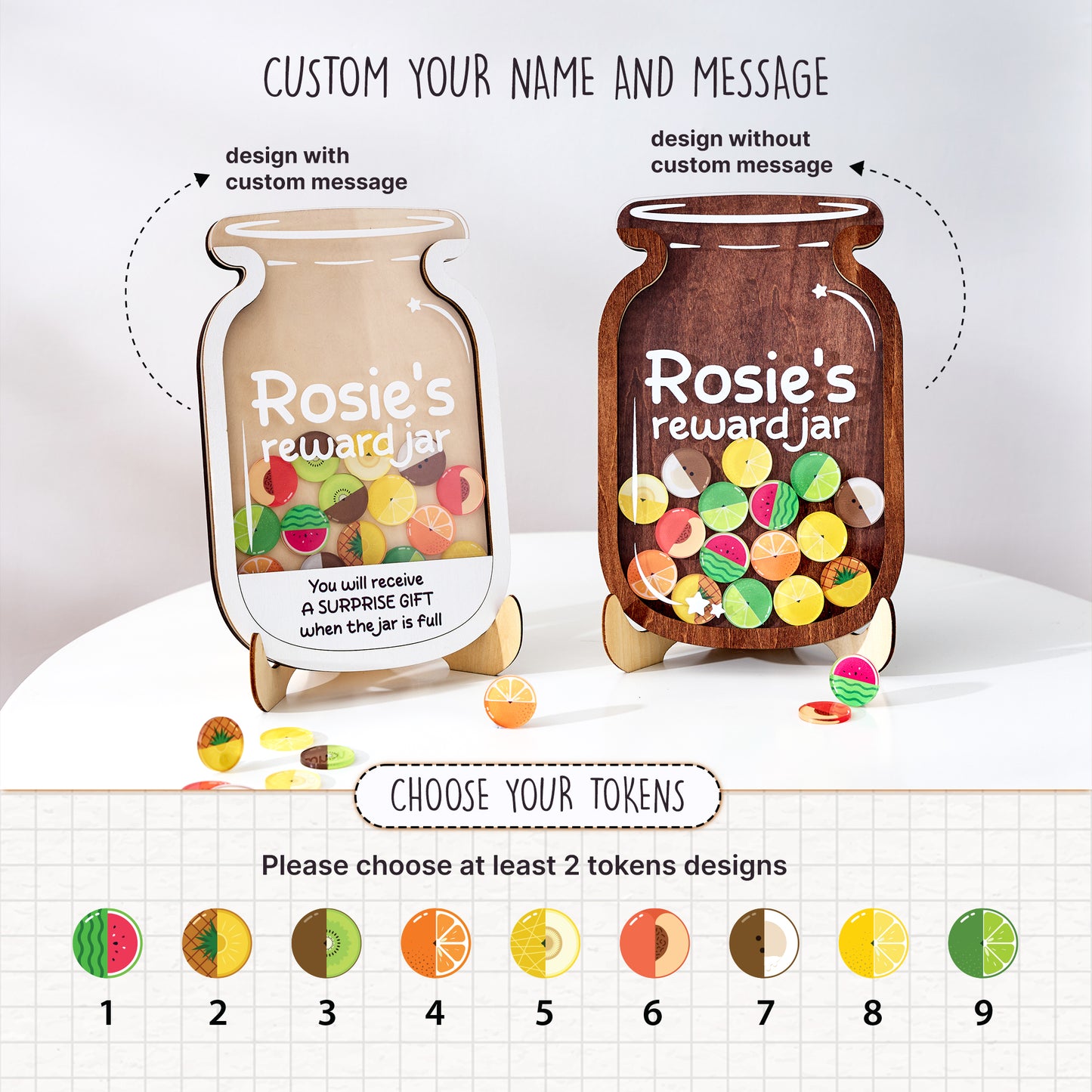 Custom Fruits Reward Jar