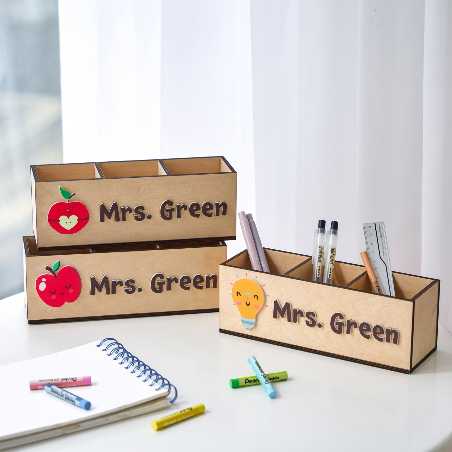 Personalized Teacher Desk Organizer for Teacher Gifts