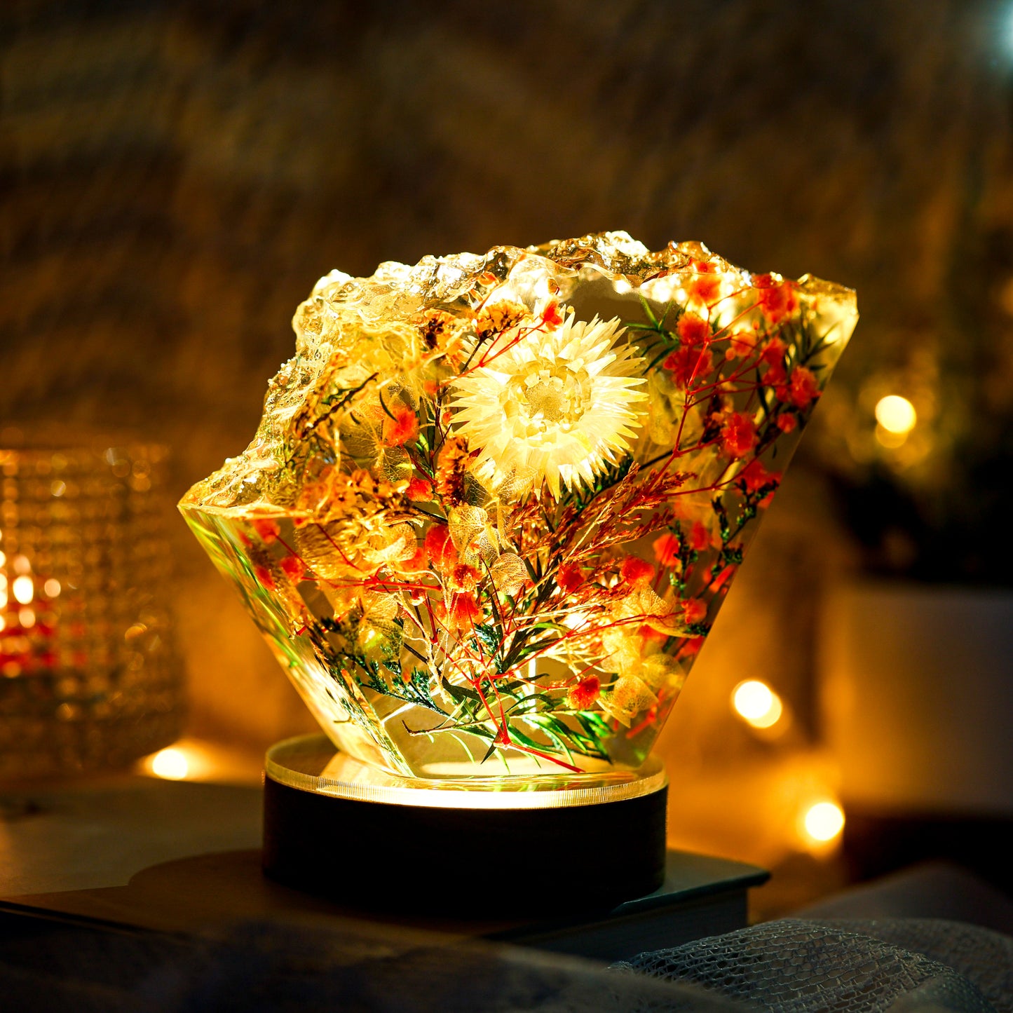 Flowers Epoxy Lamp