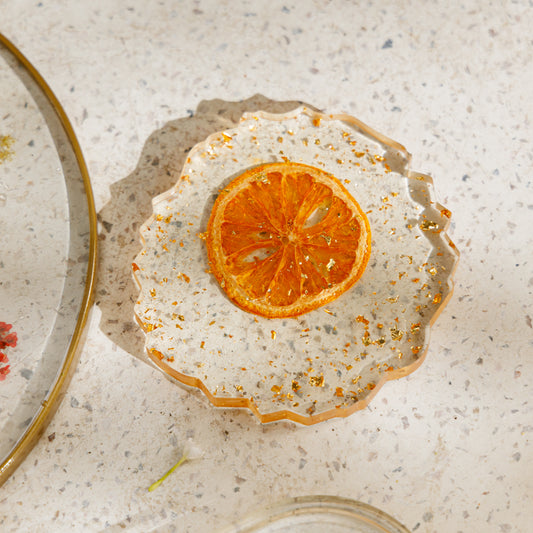 Dried Citrus Waterproof Resin Coaster