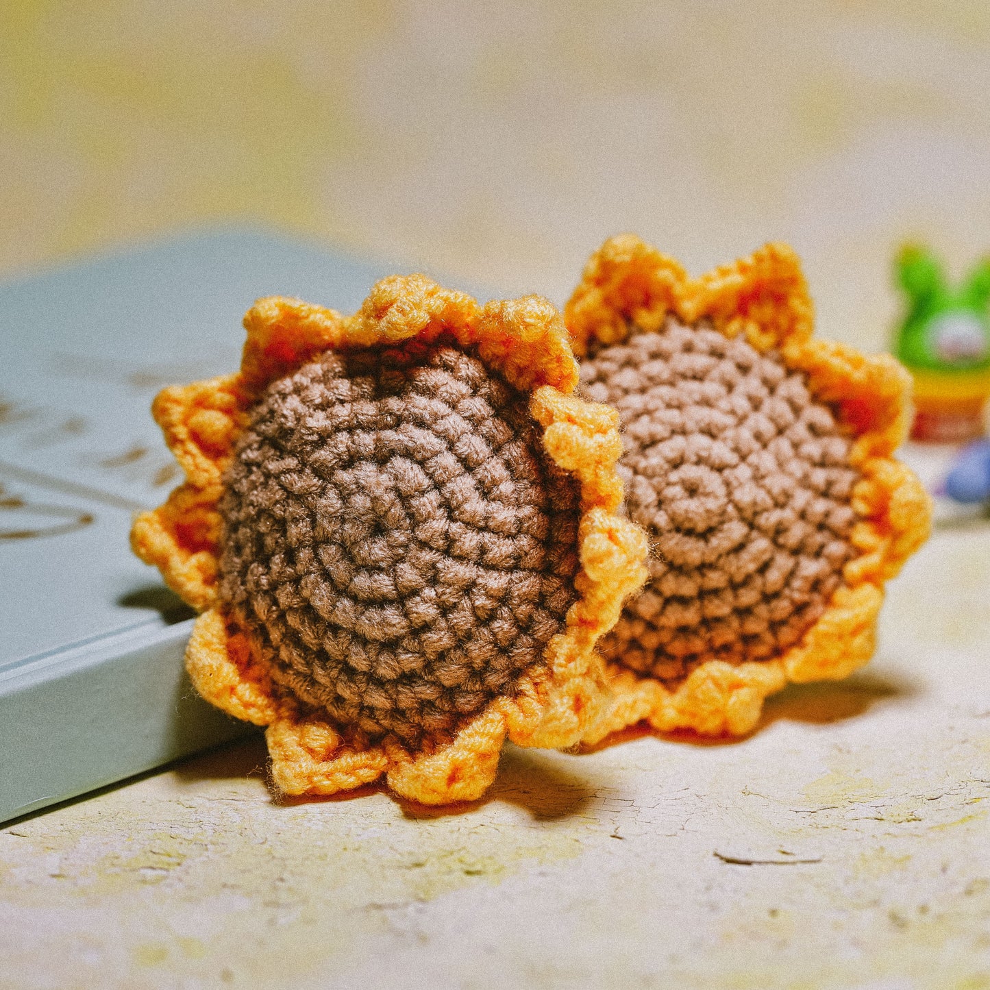 Sunflowers Crochet Car Plant