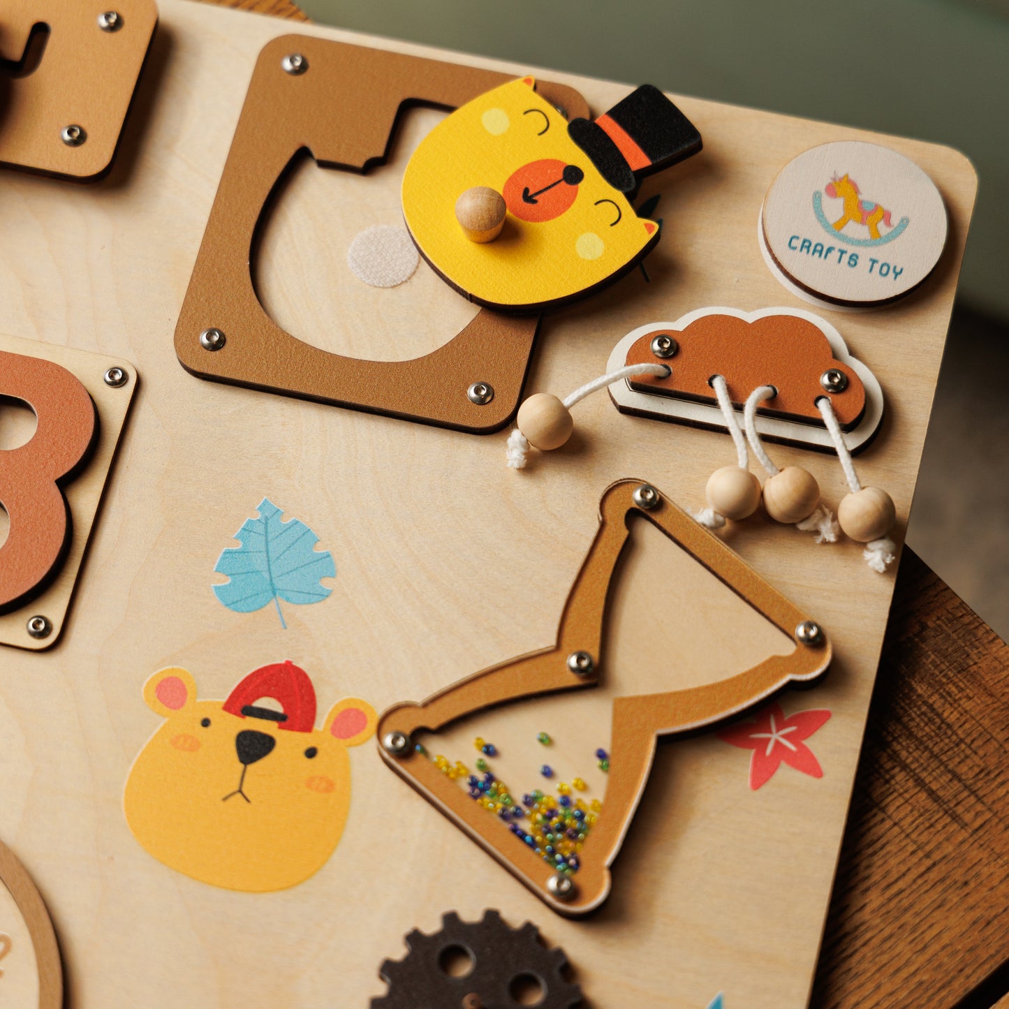 Custom Bear Baby Busy Board