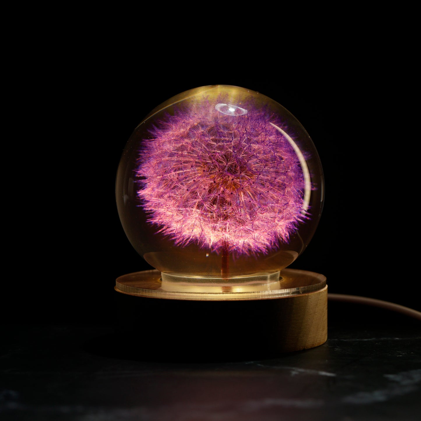 Dandelion Flower Resin Lamp