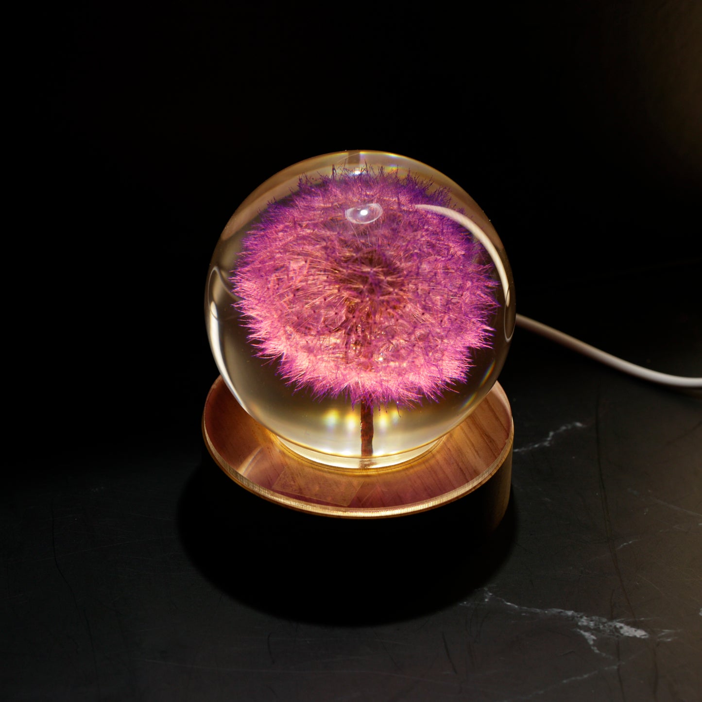 Dandelion Flower Resin Lamp