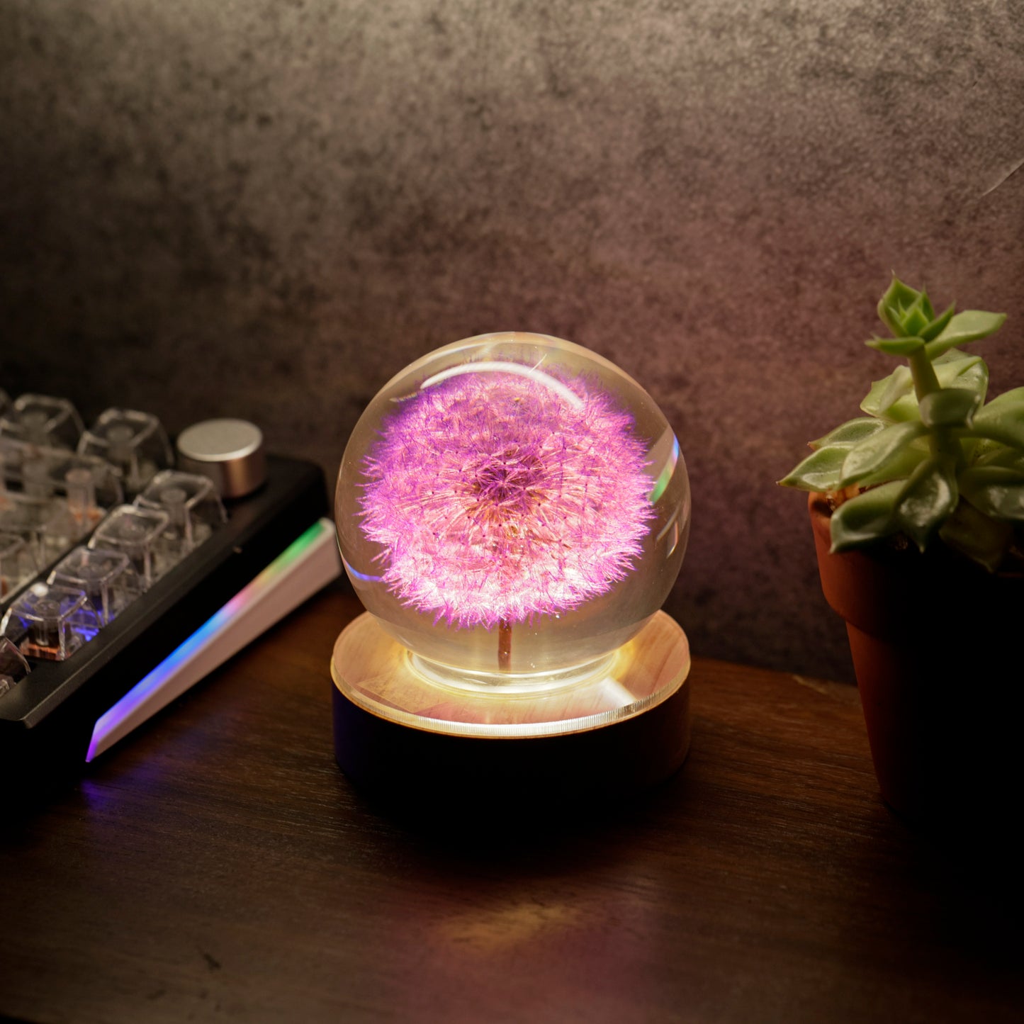 Dandelion Flower Resin Lamp