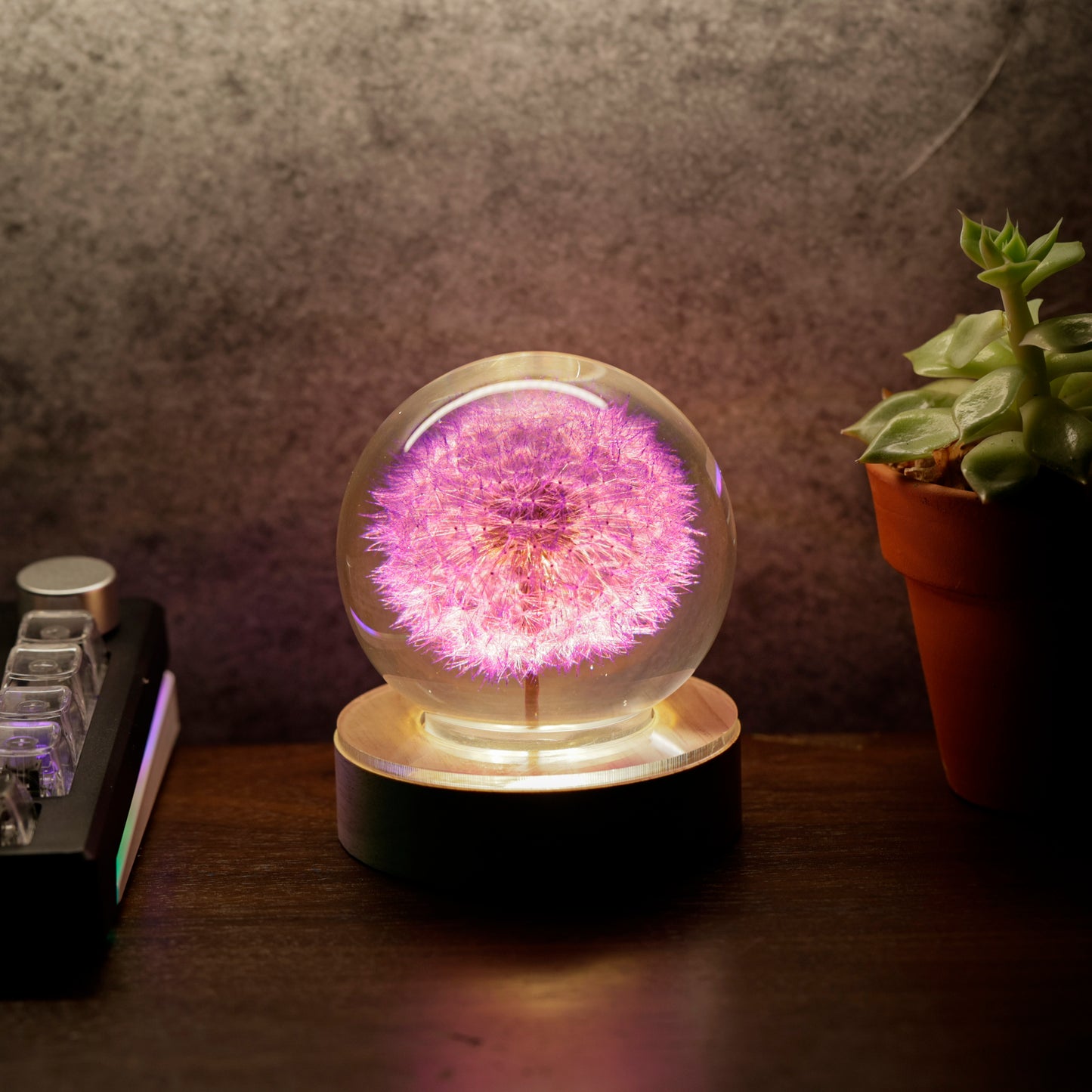 Dandelion Flower Resin Lamp